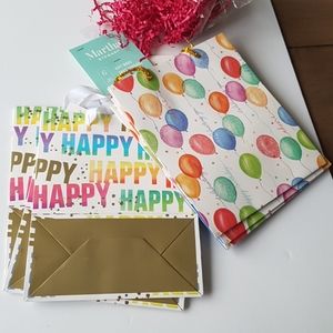 PROMO 6 pcs Martha S. Happy Birthday Gift Bags